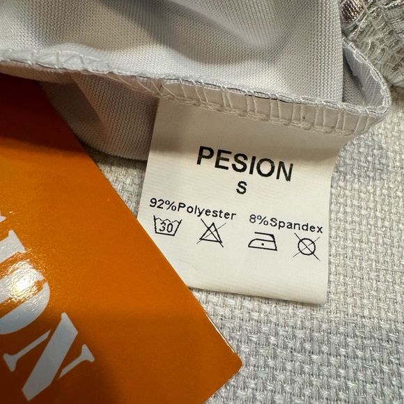 NWT PESION Women's Metallic Shiny Shorts Sparkly Rave Hot Short Pants Small - Picture 4 of 8